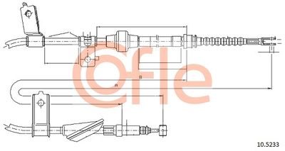 Cable Pull, parking brake COFLE 10.5233