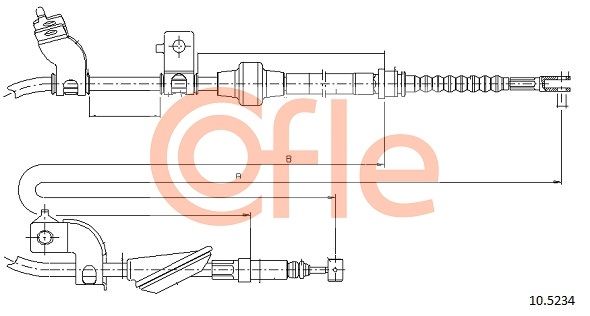 COFLE 10.5234 Cable Pull, parking brake