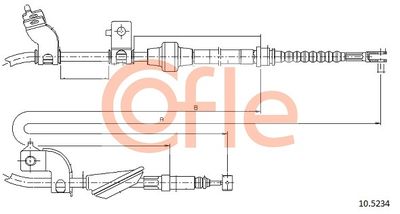 Cable Pull, parking brake COFLE 10.5234