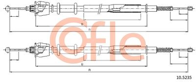 Cable Pull, parking brake COFLE 10.5235