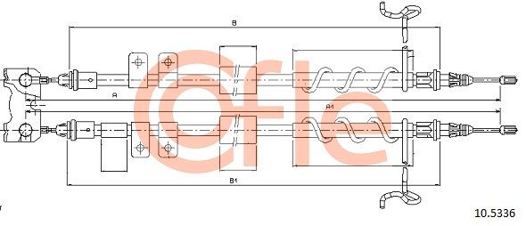 COFLE 10.5336 Cable Pull, parking brake