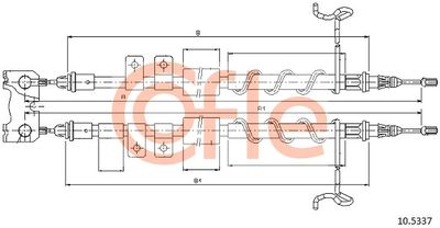 Cable Pull, parking brake COFLE 10.5337