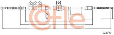 Cable Pull, parking brake COFLE 10.5340