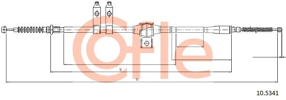 COFLE 10.5341 Cable Pull, parking brake
