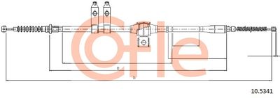 Cable Pull, parking brake COFLE 10.5341