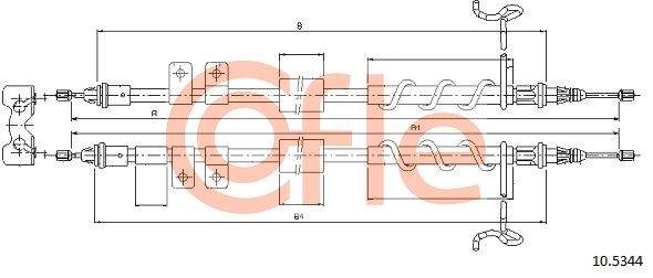 COFLE 10.5344 Cable Pull, parking brake