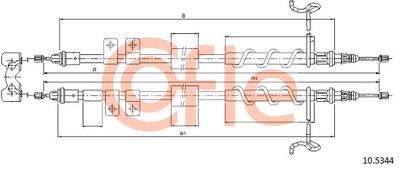 Cable Pull, parking brake COFLE 10.5344
