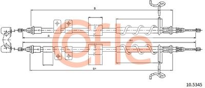 Cable Pull, parking brake COFLE 10.5345