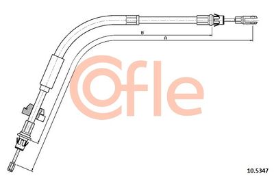 Cable Pull, parking brake COFLE 10.5347