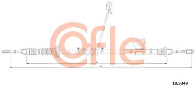 Cable Pull, parking brake COFLE 10.5349