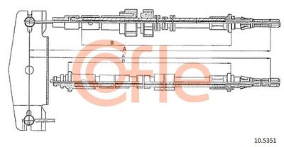 Cable Pull, parking brake COFLE 10.5351