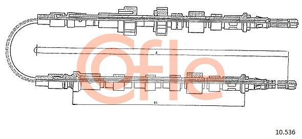 COFLE 10.536 Cable Pull, parking brake