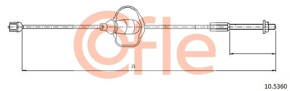 COFLE 10.5360 Cable Pull, parking brake