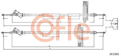 Cable Pull, parking brake COFLE 10.5361