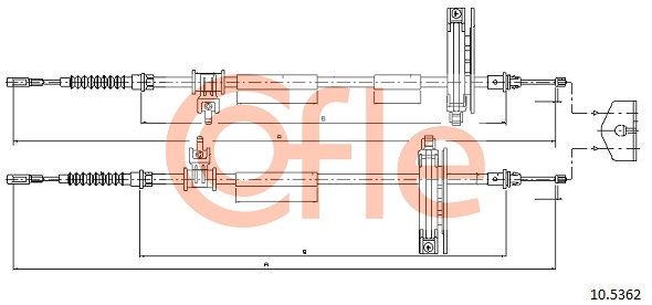 COFLE 10.5362 Cable Pull, parking brake