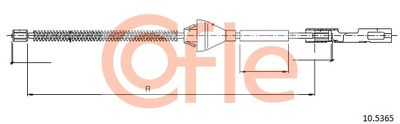 Cable Pull, parking brake COFLE 10.5365