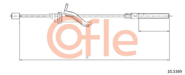 COFLE 10.5369 Cable Pull, parking brake