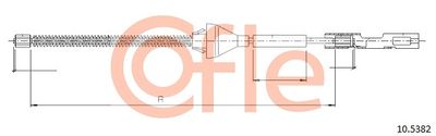 Cable Pull, parking brake COFLE 10.5382