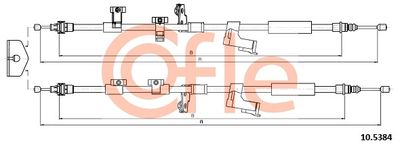 Cable Pull, parking brake COFLE 10.5384