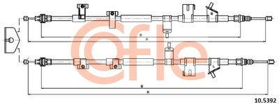 Cable Pull, parking brake COFLE 10.5392