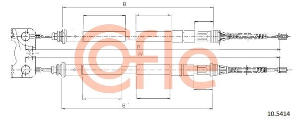 COFLE 10.5414 Cable Pull, parking brake