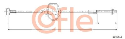 Cable Pull, parking brake COFLE 10.5416