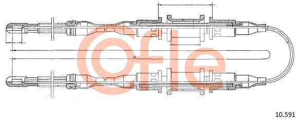 COFLE 10.591 Cable Pull, parking brake
