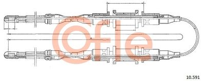 Cable Pull, parking brake COFLE 10.591