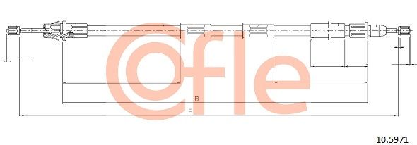 COFLE 10.5971 Cable Pull, parking brake