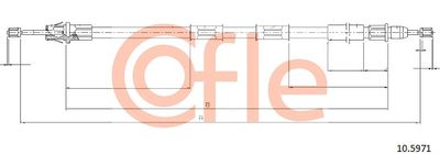 Cable Pull, parking brake COFLE 10.5971
