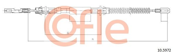 COFLE 10.5972 Cable Pull, parking brake