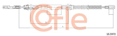 Cable Pull, parking brake COFLE 10.5972