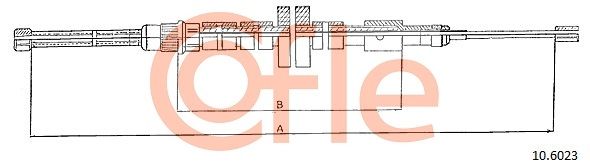 COFLE 10.6023 Cable Pull, parking brake
