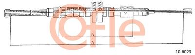 Cable Pull, parking brake COFLE 10.6023