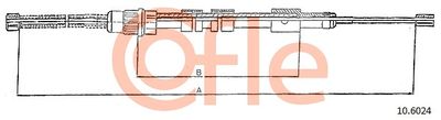 Cable Pull, parking brake COFLE 10.6024