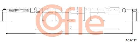 COFLE 10.6032 Cable Pull, parking brake