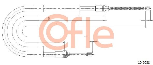 COFLE 10.6033 Cable Pull, parking brake