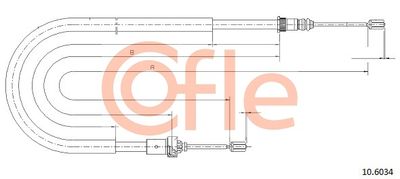 Cable Pull, parking brake COFLE 10.6034