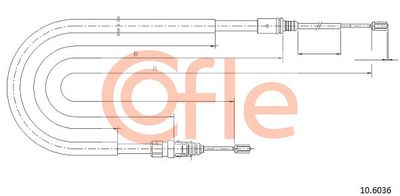 Cable Pull, parking brake COFLE 10.6036
