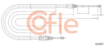 Cable Pull, parking brake COFLE 10.6037