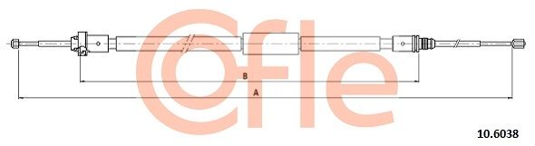 COFLE 10.6038 Cable Pull, parking brake