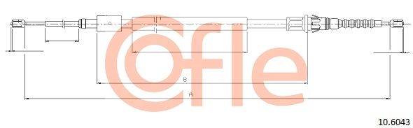 COFLE 10.6043 Cable Pull, parking brake