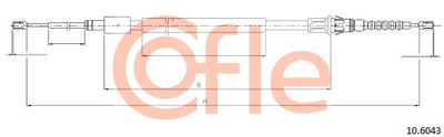 Cable Pull, parking brake COFLE 10.6043