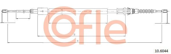 COFLE 10.6044 Cable Pull, parking brake
