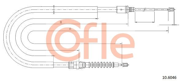 COFLE 10.6046 Cable Pull, parking brake