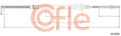 Cable Pull, parking brake COFLE 10.6201