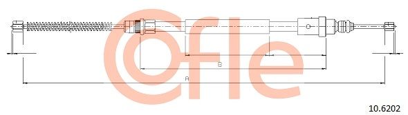COFLE 10.6202 Cable Pull, parking brake