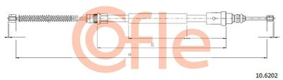 Cable Pull, parking brake COFLE 10.6202