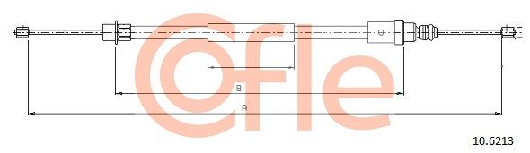 COFLE 10.6213 Cable Pull, parking brake