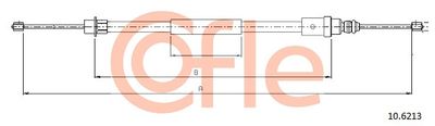 Cable Pull, parking brake COFLE 10.6213